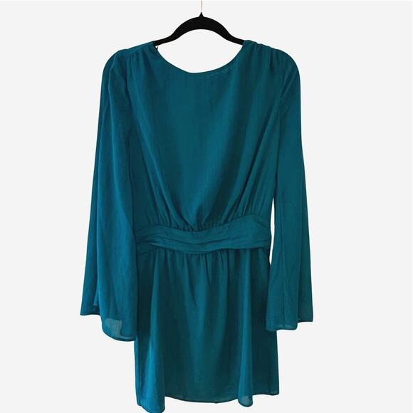 Jessica Simpson “Amella” Dress Ocean Depths - NWT & Bell Sleeve Babe Vibes 💃💙 - Picture 4 of 13
